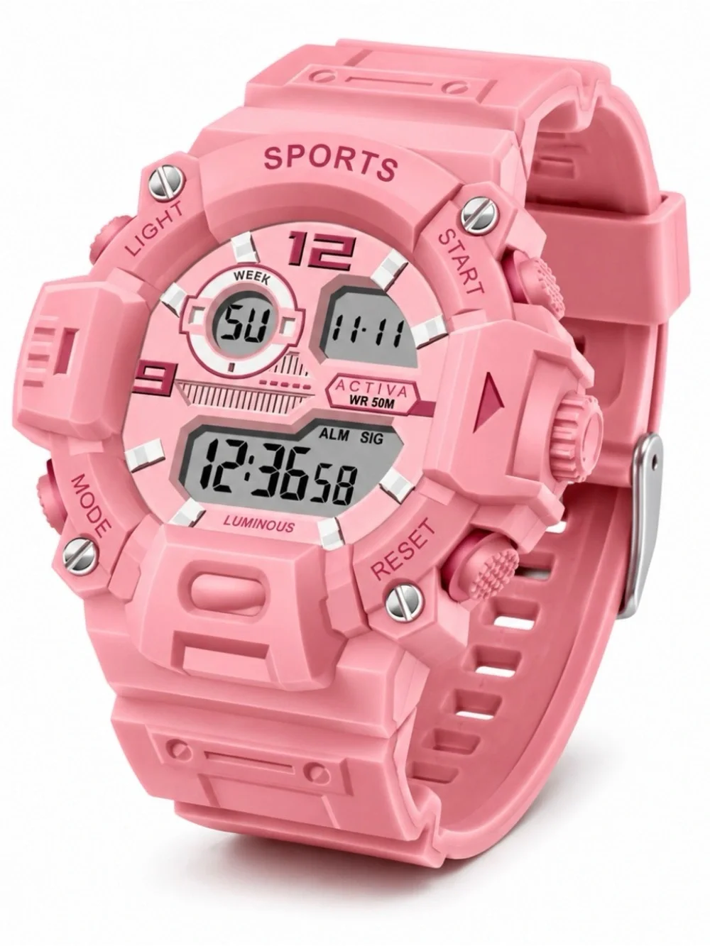 Bundle of Two Activa 42 mm Digital Sports Watches – Bubblegum Pink & Baby Blue
